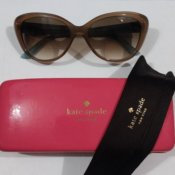 Kate-Spade-New-York-Women-s-  Kate Spade New York Sunglasses Angeliq Cat Eye Sunglasses Womens Brown Sunglasse